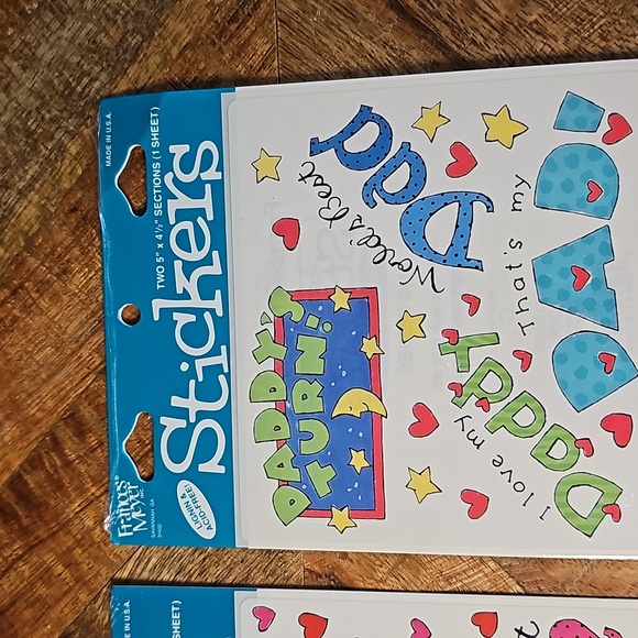 Vintage Frances Meyer sticker sheets Mommy and Daddy sealed - Picture 5 of 8